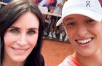 Iga Świątek i Courteney Cox