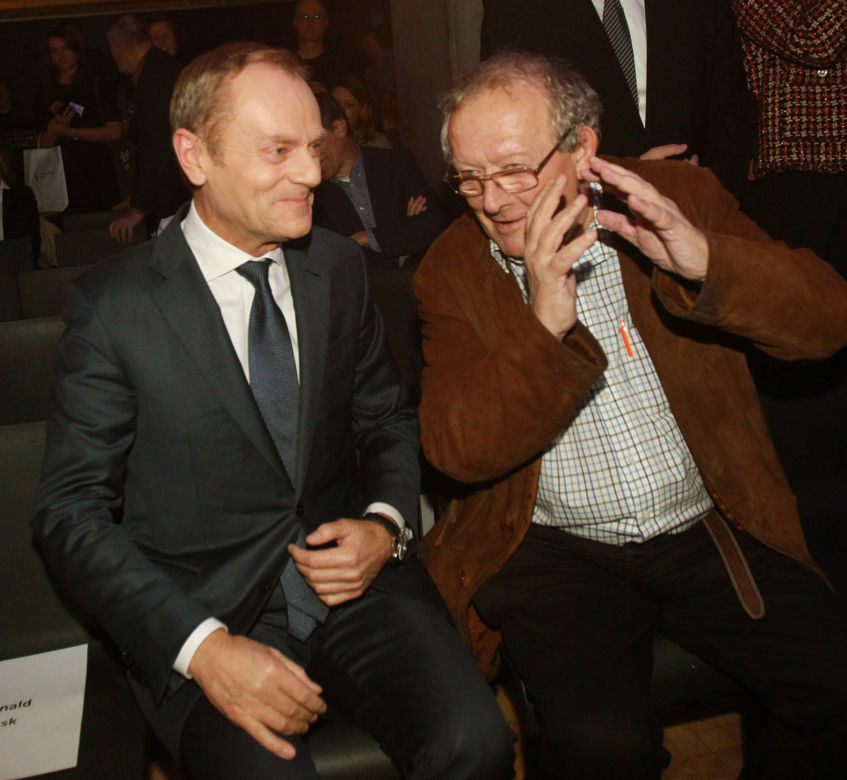 Donald Tusk i Adam Michnik