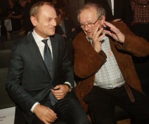 Donald Tusk i Adam Michnik