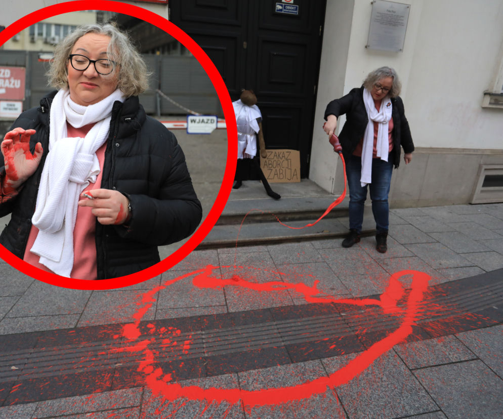 Marta Lempart leje farbę