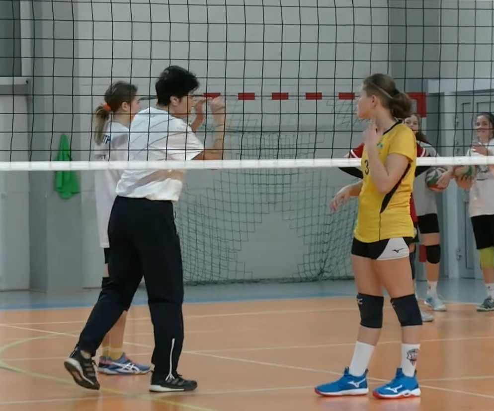 Siatkówka, ukraińskie siatkarki, Żory, trening