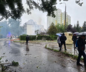Toruń: Potężna eksplozja na ul. Wybickiego [ZDJĘCIA]