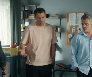 Barwy szczęścia odc. 3271.Marcin Kodur (Oskar Stoczyński), Karol (Jan Wieczorkowski), Darek Janicki (Andrzej Niemyt)