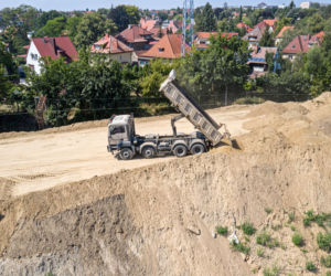 Budowa węzła Łękno - siearpień 2020