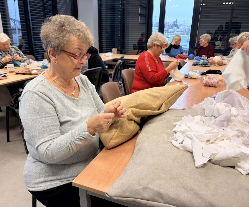 Uszyli legowiska dla potrzebujących zwierząt. Tak wyglądały zajęcia w Międzypokoleniowym Centrum Wiedzy 