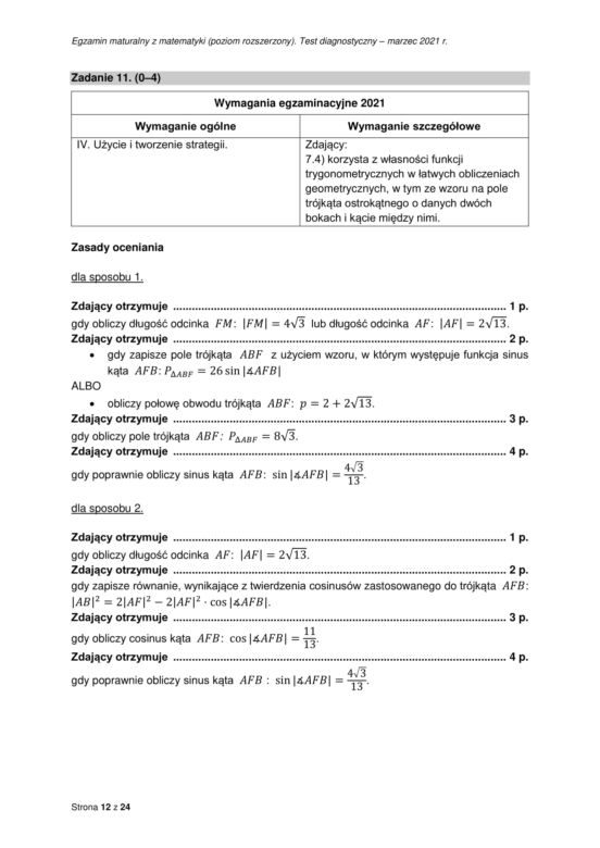 Matura próbna 2021: Matematyka [POZIOM ROZSZERZONY] ODPOWIEDZI I ROZWIĄZANIA