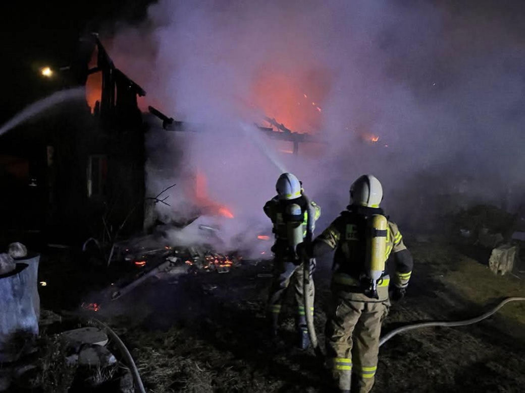 Pożar domu w Sieteszy.