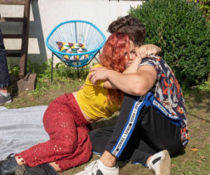 Barwy szczęścia odc. 1986. Justin (Jasper Sołtysiewicz), Mia (Maria Ruddick)