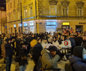 Lublin: protest wobec rosyjskiej agresji na Ukrainę
