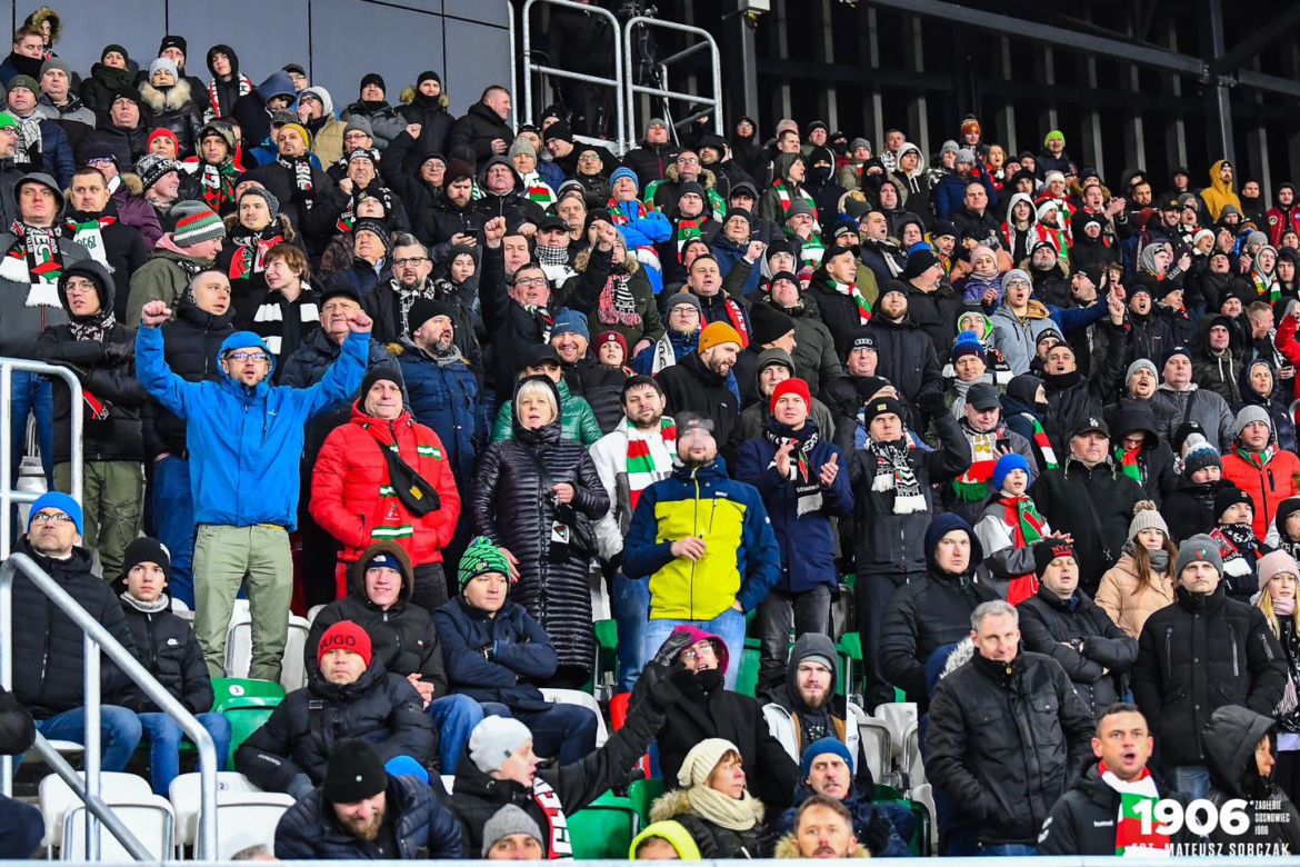 Kibice na meczu Zagłębie Sosnowiec - GKS Katowice