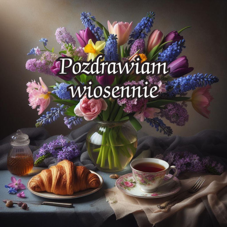 Wiosenne pozdrowienia i kartki na dzień dobry dla przyjaciół 