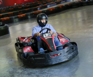 Karol Strasburger ćwiczy