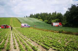 Tomaszów Lubelski: 72- latek  przejechany przez ciągnik. Śmigłowiec zabrał go do szpitala