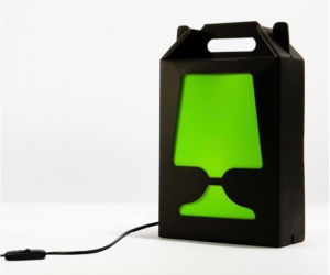 Lampa dekoracyjna FLAMP czarna zielona 105