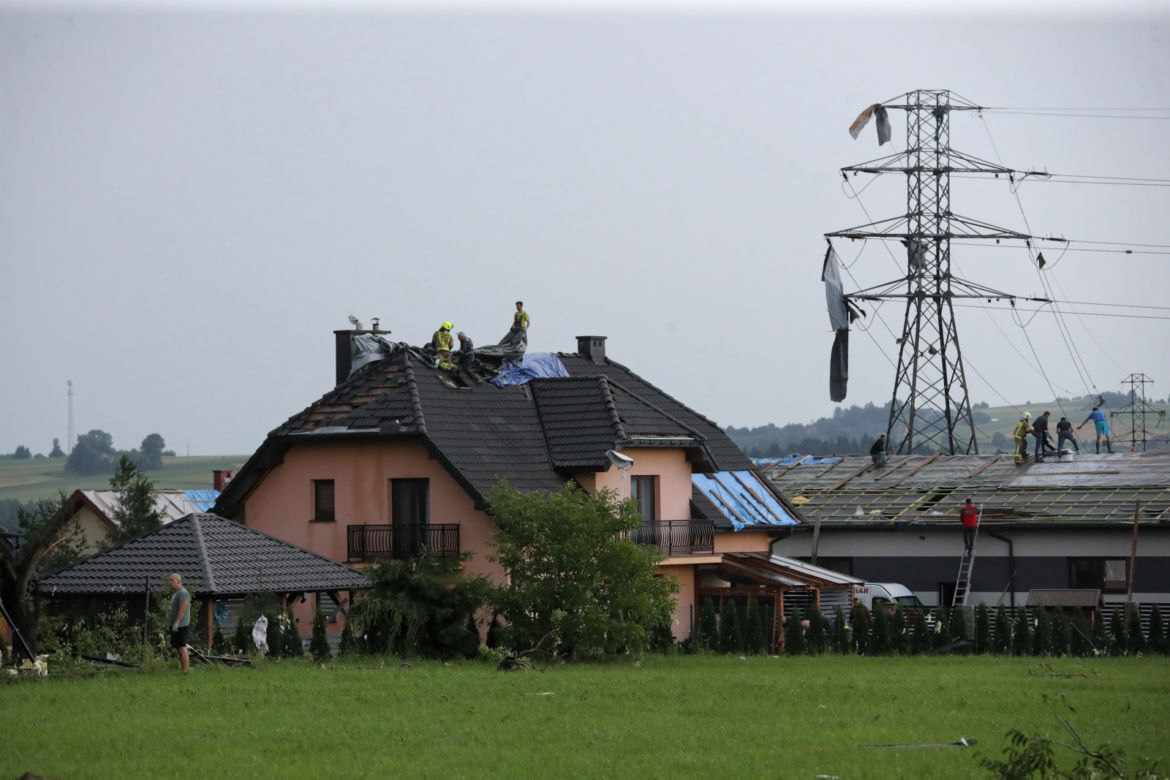 Trąba powietrzna nad Sądecczyzną 
