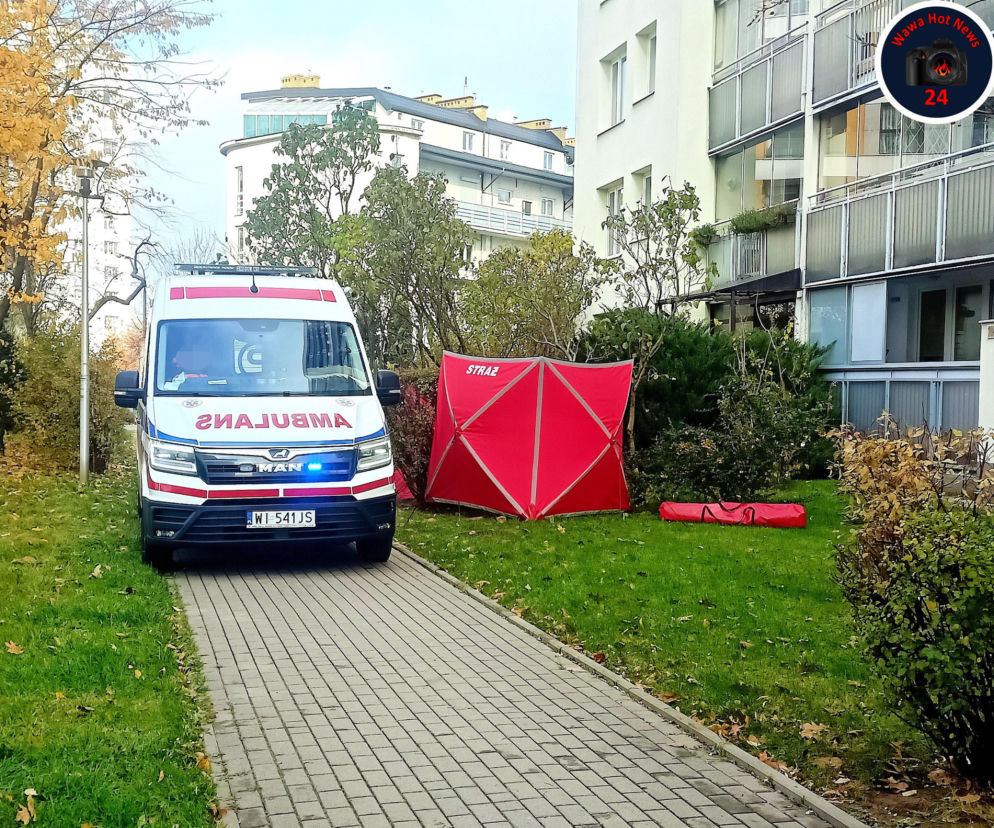 Makabra na Ursynowie. Mężczyzna wyleciał z 11 piętra 