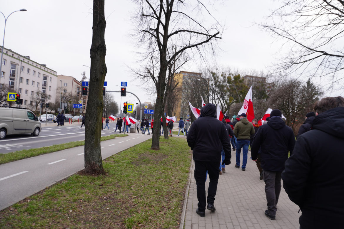 Protest rolników w Białymstoku. Przemarsz ulicami miasta 4 marca