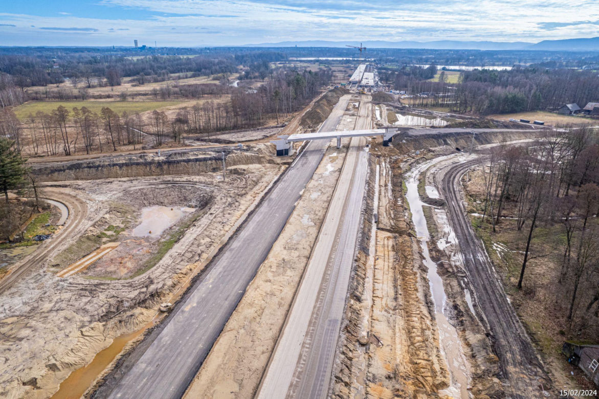 Budowa S1 Oświęcim - Dankowice LUTY 2024