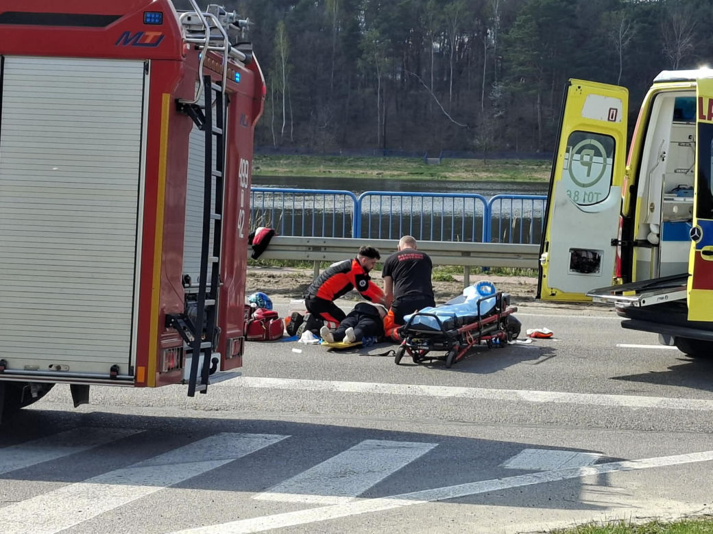 19.04.2026. Wypadek w Krynkach. Lądował LPR