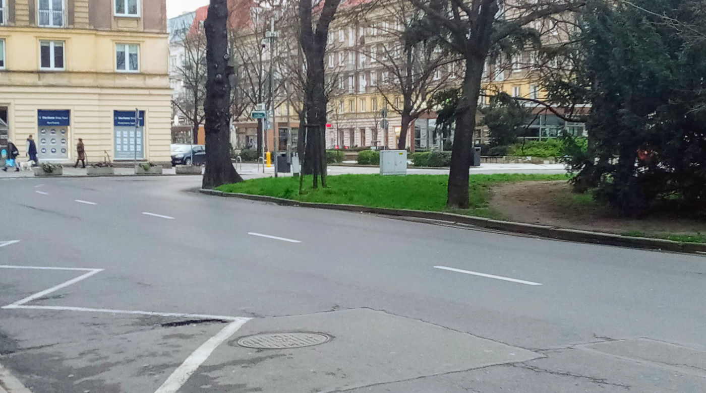 Puste ulice w Szczecinie