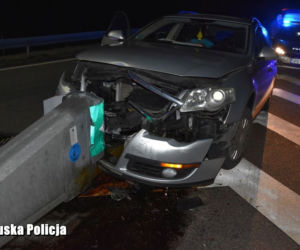 Pijany kierowca rozbił samochód na trasie S3