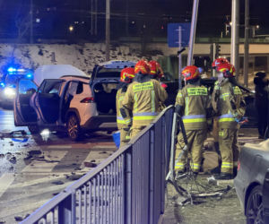 Wypadek na Rondzie Żaba w Warszawie