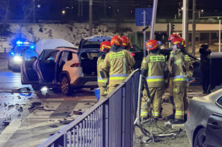 Wypadek na Rondzie Żaba w Warszawie