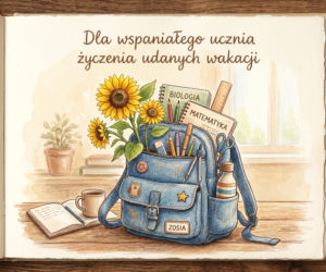 Kartka dla ucznia na zakończenie roku szkolnego