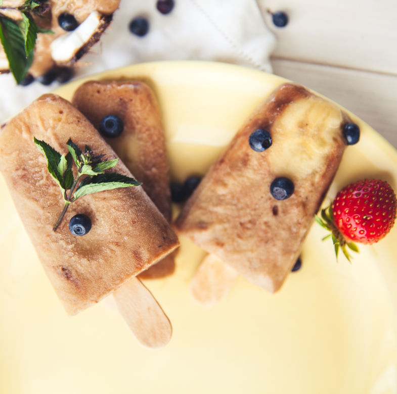 Lody bananowe z masłem orzechowym