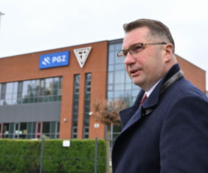 Konferencja prasowa przed Fabryką Broni ŁUCZNIK