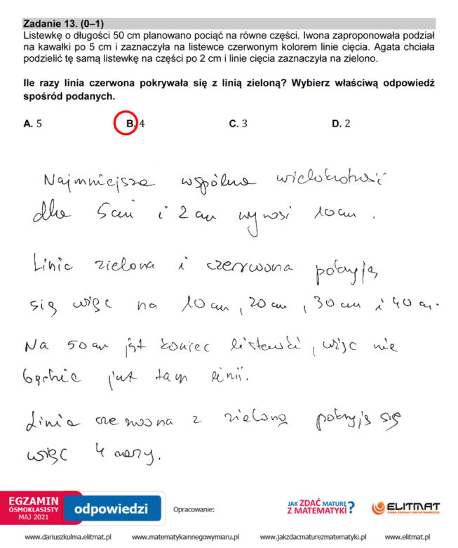 Egzamin ósmoklasisty 2021 matematyka