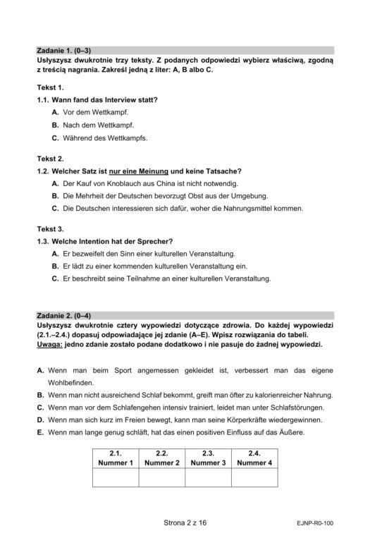 Matura 2021: Arkusz CKE z języka niemieckiego na poziomie rozszerzonym [14.05.2021]