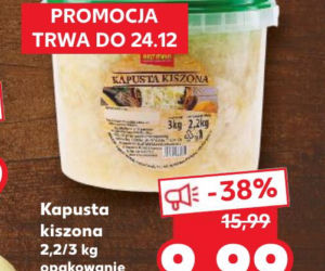Kapusta kiszona 9,99 zł/3 kg/1 opak