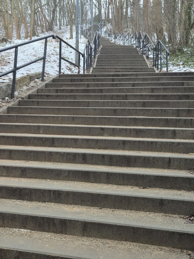 Schody do nieba w Bydgoszczy. Ponad 150 stopni, by dostać się na Wzgórze Wolności