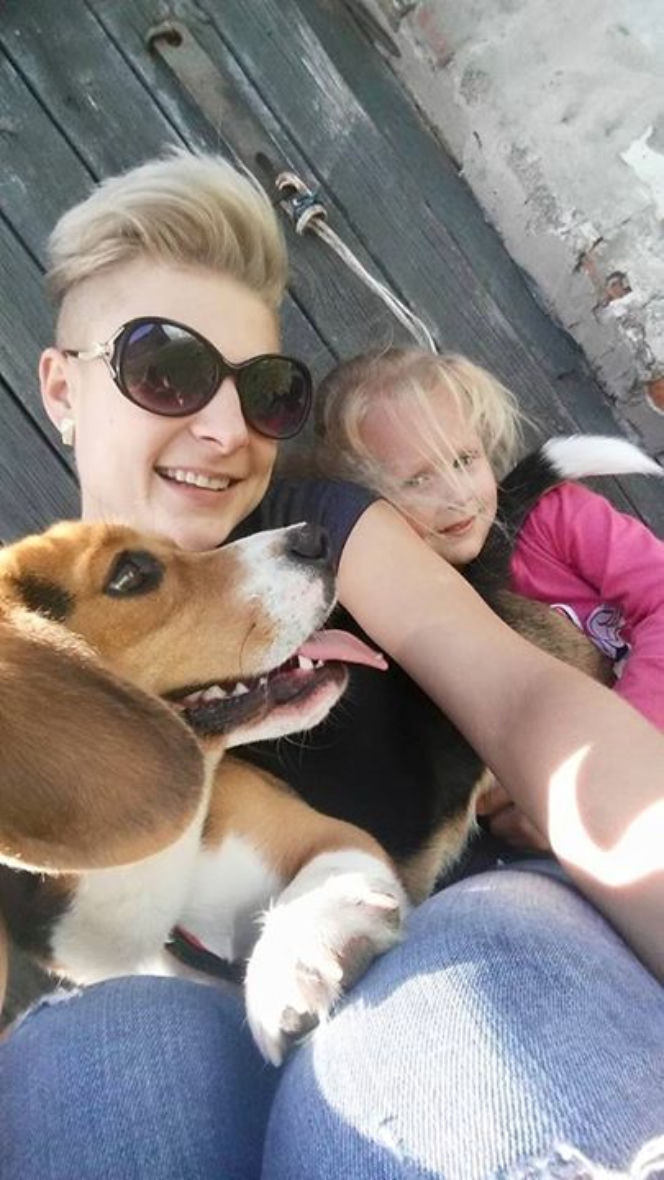 Magda Narożna z psem
