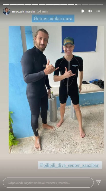 Mroczek wypoczywa na Zanzibarze