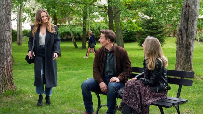 Barwy szczęścia odc. 3261. Tomasz Kępski (Jakub Sokołowski), Grażyna (Kinga Suchan), Oliwka (Wiktoria Gąsiewska)