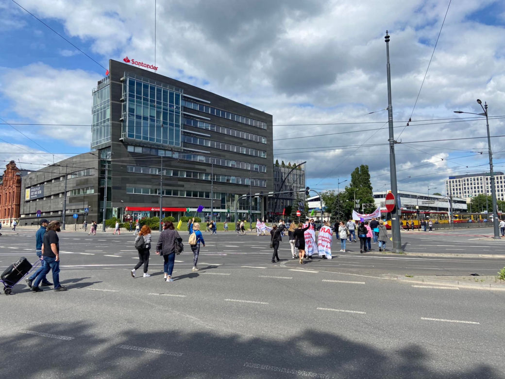 protest pracowników MOPS 14.06