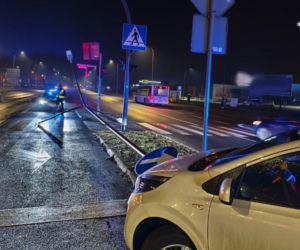 Pijana seniorka wjechała w latarnię. Miała 2,5 promila i... odebrane prawo jazdy!