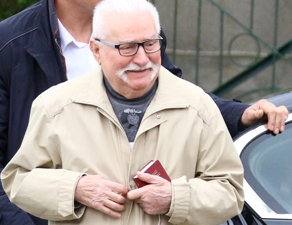 Lech Wałęsa na niedzielnej mszy