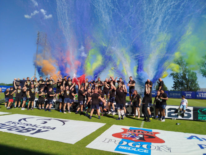 MKS Awenta Pogoń Siedlce pokonała zespół Energa Ogniwo Sopot i drugi rok z rzędu zdobyła tytuł Mistrza Polski Ekstraligi Rugby!