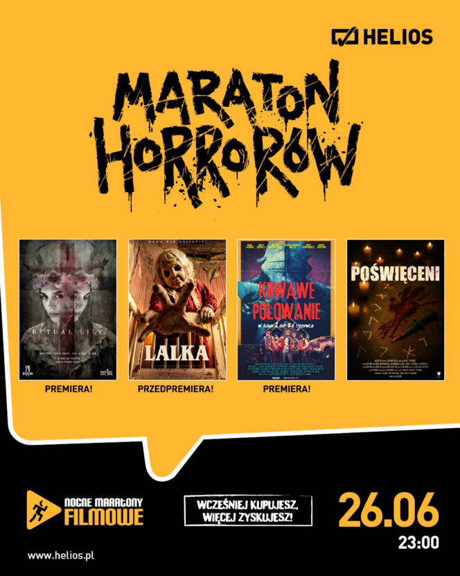 Początek wakacji z maratonem filmów grozy w Heliosie już 26 czerwca