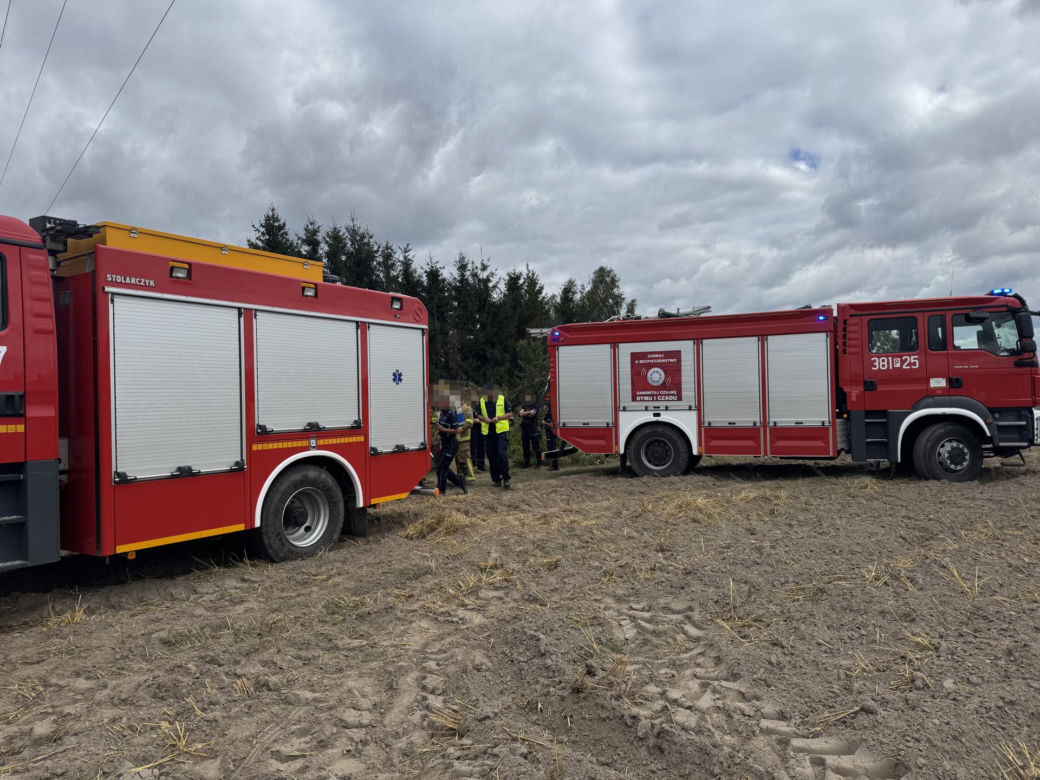Wypadek awionetki w Krzycku Wielkim