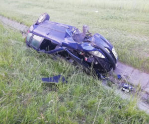 Przeworsk: Dachował na autostradzie i... nic mu się nie stało