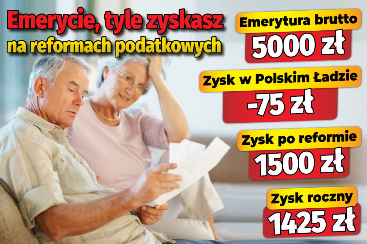 Emerycie, tyle zyskasz na reformach podatkowych