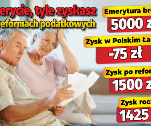 Emerycie, tyle zyskasz na reformach podatkowych