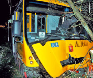Miejski autobus w rowie