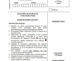 Poprawkowa Matura z matematyki 2014 /1