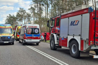 Tragedia na DK 42 Starachowice - Rudnik.  W wypadku zginął motocyklista