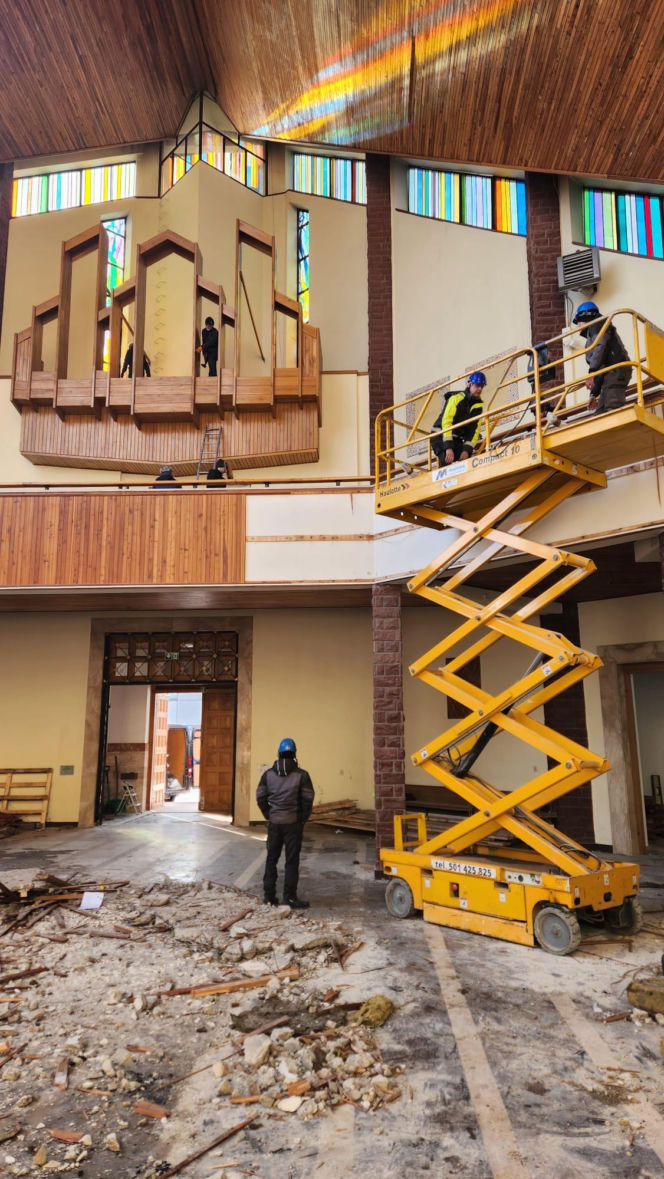 Spalony kościół w Lublinie